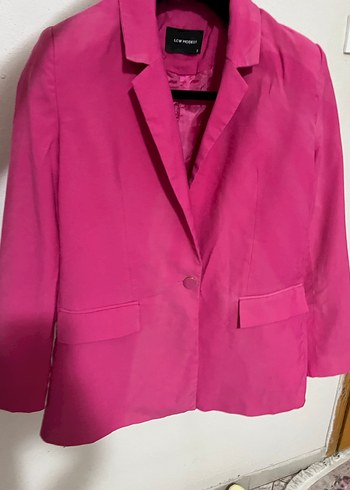 Pembe Düğmeli Kadın Blazer Ceket