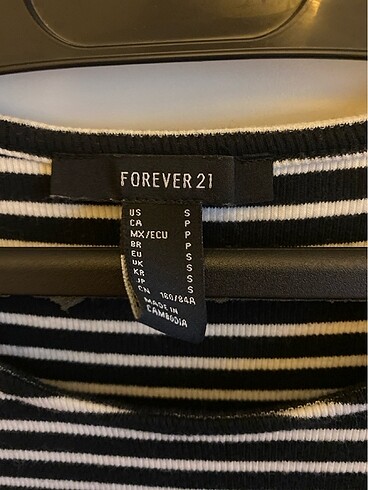 Forever 21 forever 21 cizgili midi elbise