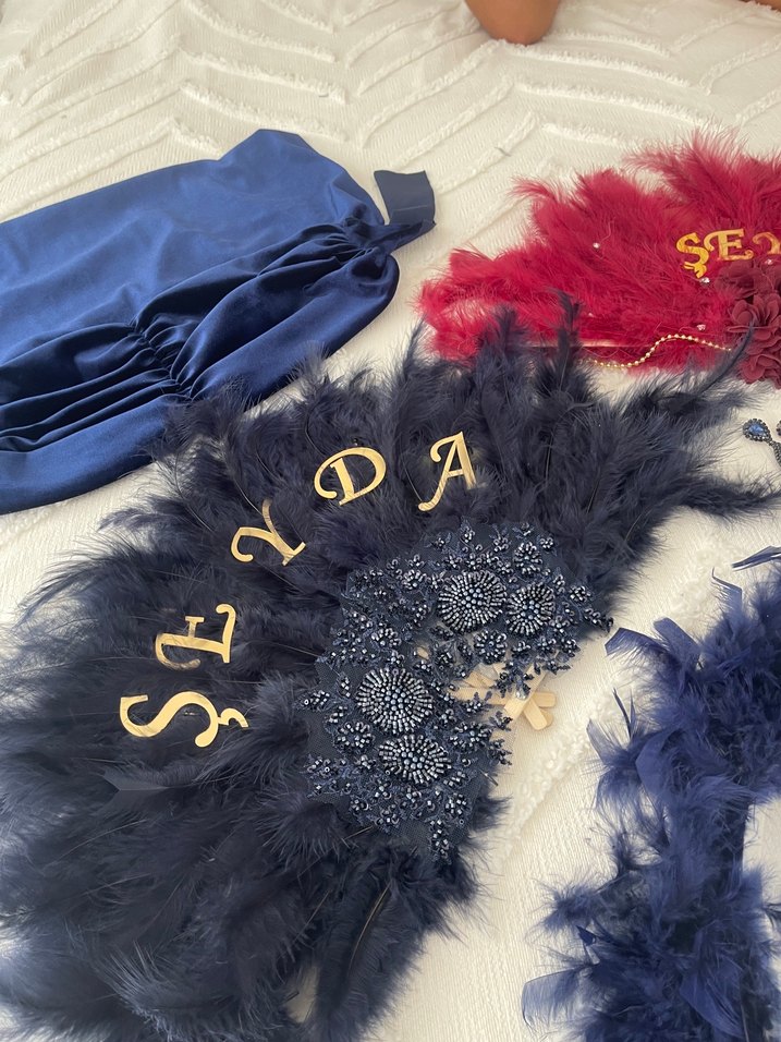 Bordo Kürklü Bohem Gelin Aksesuarı - Görsel 4