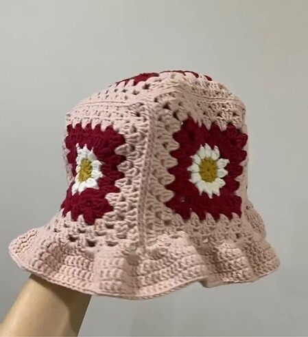 Diğer El Örgüsü Bucket Şapka