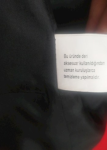 Fabrika Deri detaylı Düğmeli Siyah Kadın Ofis Takım Elbise