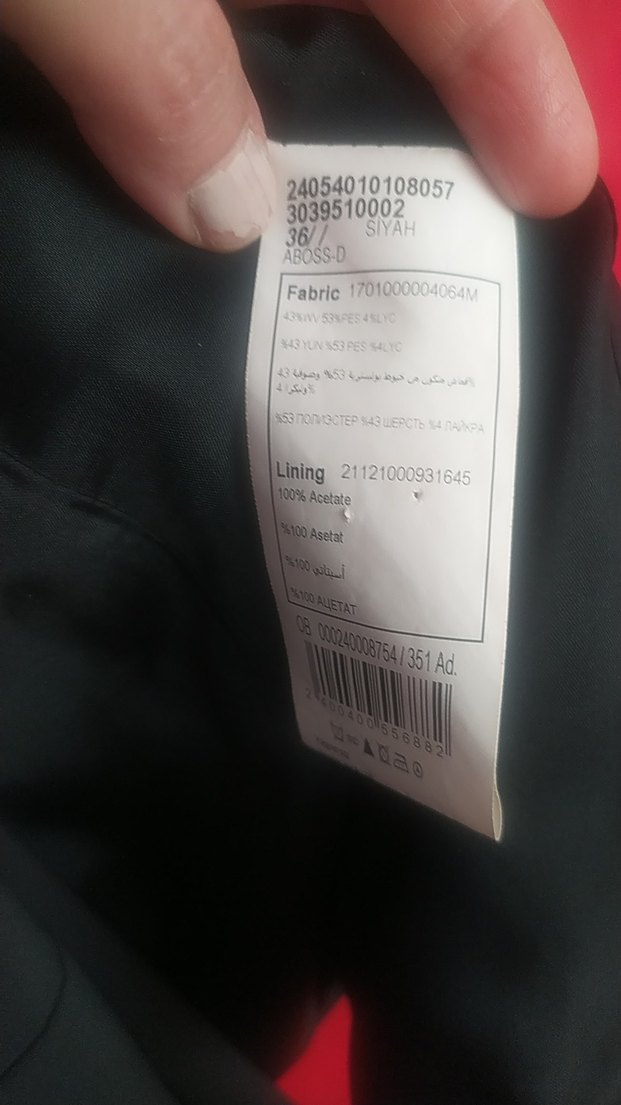 Deri detaylı Düğmeli Siyah Kadın Ofis Takım Elbise - Görsel 3