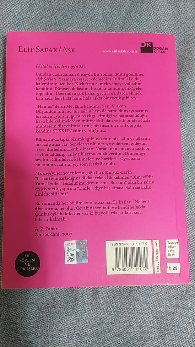 Elif Şafak - Aşk Romanı - Görsel 2