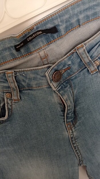 Blu jean Collezione marka s beden dar paça  - Görsel 2