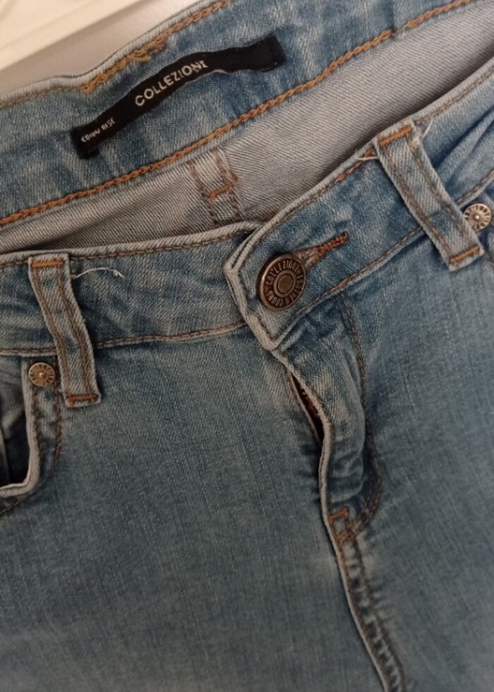 Blu jean Collezione marka s beden dar paça  - Görsel 2