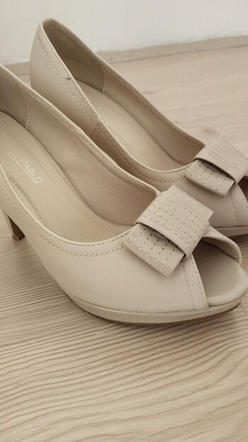 Topuklu 38 numara önü açık ayakkabı  - Görsel 5