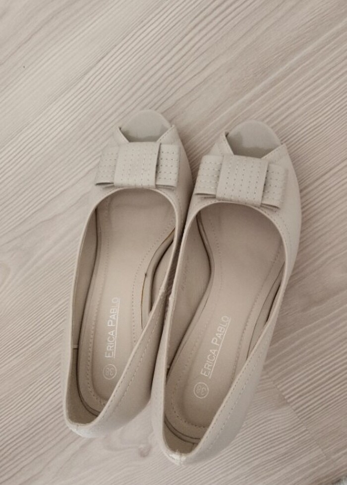 Topuklu 38 numara önü açık ayakkabı  - Görsel 3