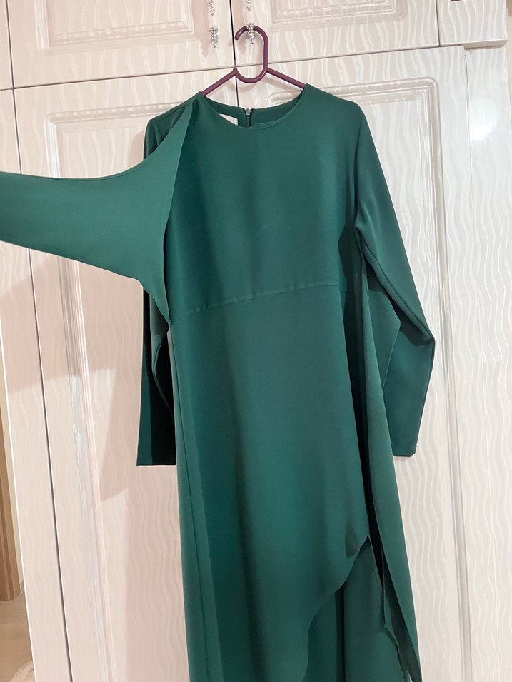 Krep tesettür ikili takım (ZÜMRÜT YEŞİLİ) - Görsel 2