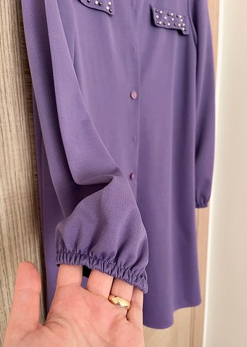 Modaselvim incili tunik gömlek - Görsel 3