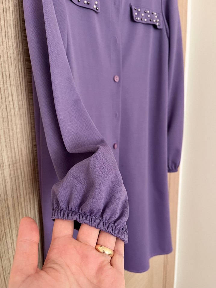 Modaselvim incili tunik gömlek - Görsel 3