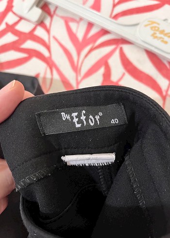 Kadın Siyah Kumaş pantolon - Görsel 4