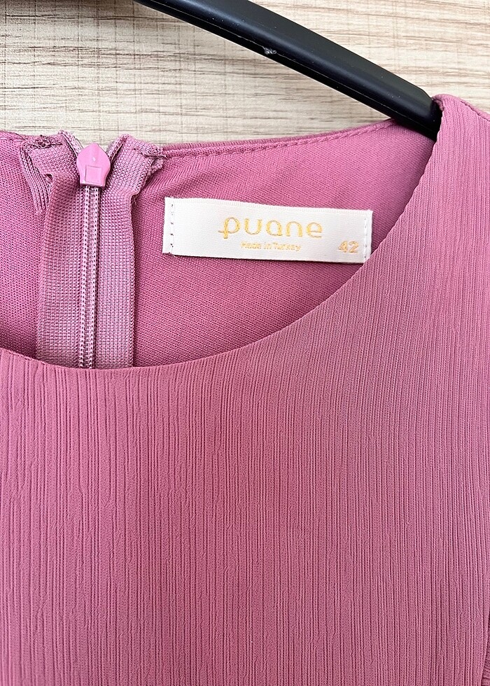 GÜL KURUSU ŞİFON ELBİSE - Görsel 3