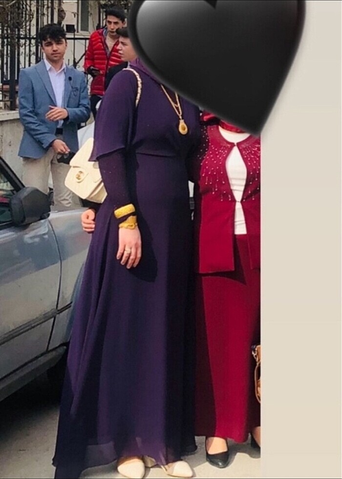 Şifon tesettür abiye - Görsel 5