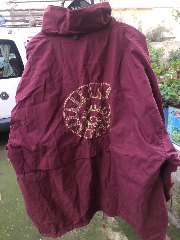 Bordo Fermuarlı Erkek mont - Görsel 3