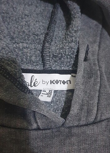 12-13 Yaş Beden gri Renk Koton sweat