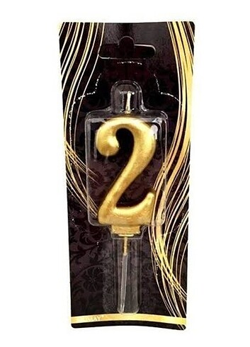 2 yaş gold rakam mum