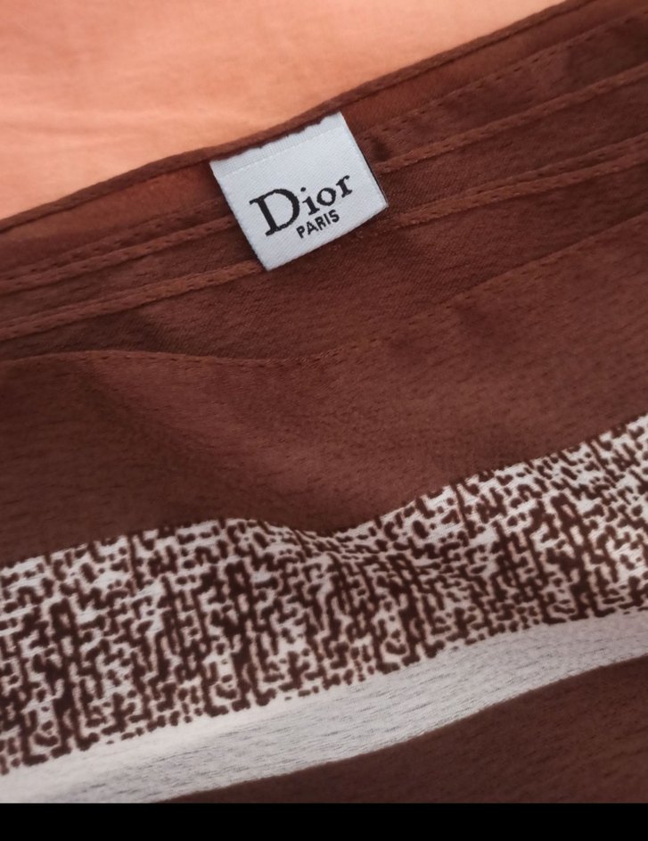 Kadın Kahverengi Parlak Fular şal- Christian Dior - Görsel 2