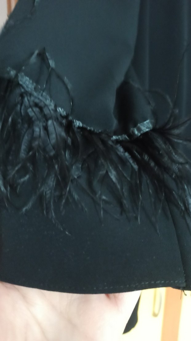 Siyah Kürklü Mini Uzun Kollu Tunik - Görsel 2