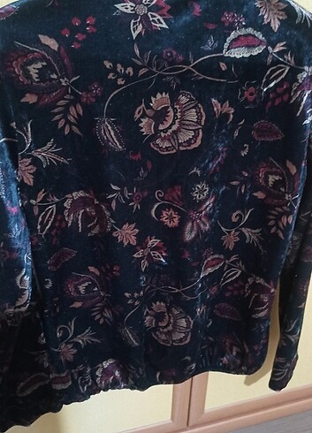 KRUVAZE KADİFE BLUZ - Görsel 5