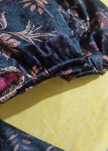 KRUVAZE KADİFE BLUZ - Görsel 6