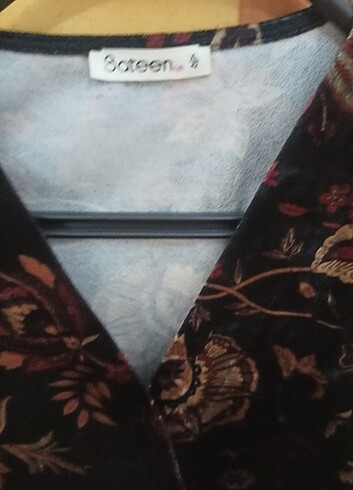 KRUVAZE KADİFE BLUZ - Görsel 7