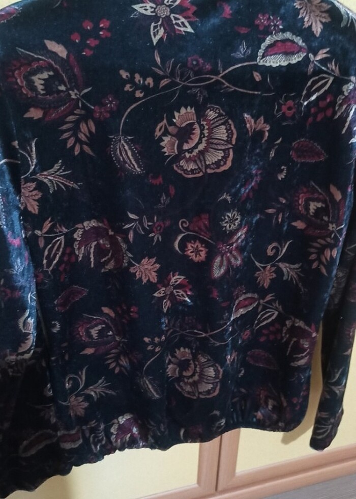 KRUVAZE KADİFE BLUZ - Görsel 5