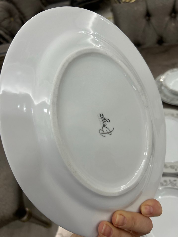 Gri Desenli Beyaz Yemek Takımı 12 kisilik 72 parça - Görsel 4