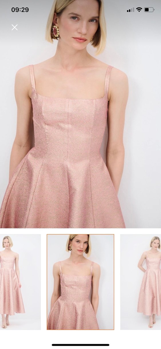 ADL Pembe askılı abiye elbise - Görsel 2