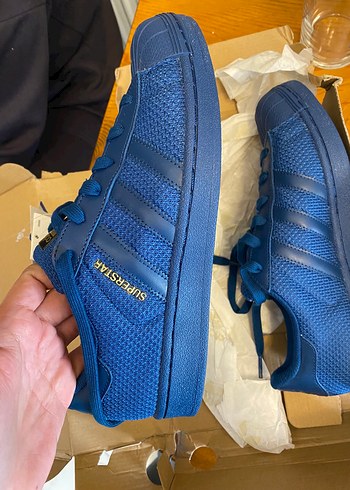 Adidas superstar Lacivert Kadın Spor Ayakkabı - Görsel 4