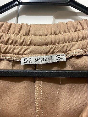 m Beden ten rengi Renk Havuç Beli Lastikli Pantolon