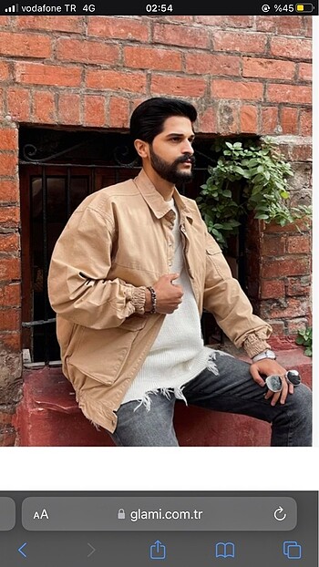 Oversize kargo cepli erkek ceket