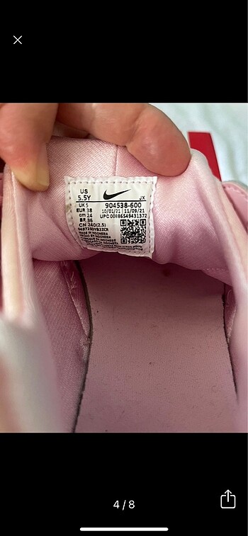 37 Beden pembe Renk Orijinal NIKE HUARACHE