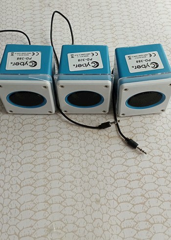 Mavi Mini Taşınabilir Hoparlör Seti