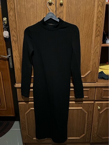 Siyah Triko Uzun Elbise & Gri elbise