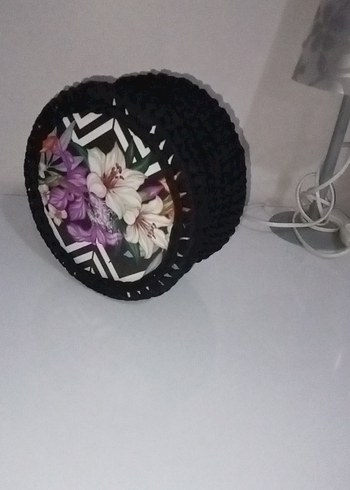 Bohem Çiçek Desenli Örgü Kapaklı canta - Görsel 3