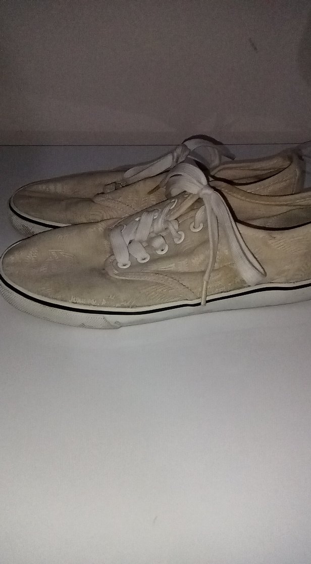 Kadın Beyaz Keten Spor Ayakkabı - Görsel 3