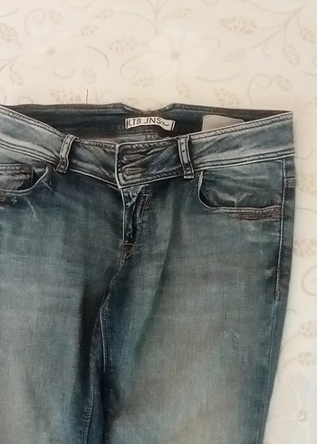 Lacivert Kadın Normal Boy Kot Pantolon - Görsel 3