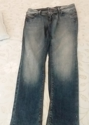 Lacivert Kadın Normal Boy Kot Pantolon - Görsel 2