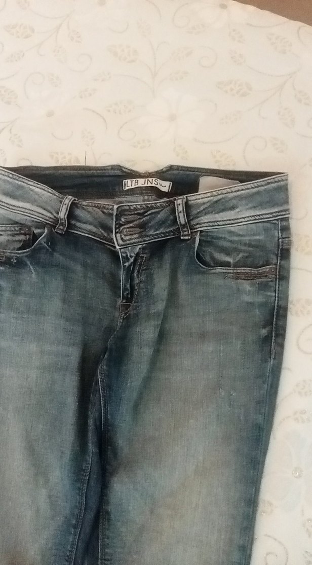 Lacivert Kadın Normal Boy Kot Pantolon - Görsel 3