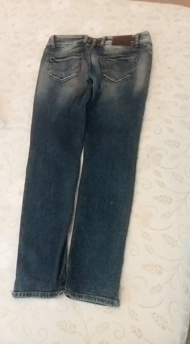 Lacivert Kadın Normal Boy Kot Pantolon - Görsel 5