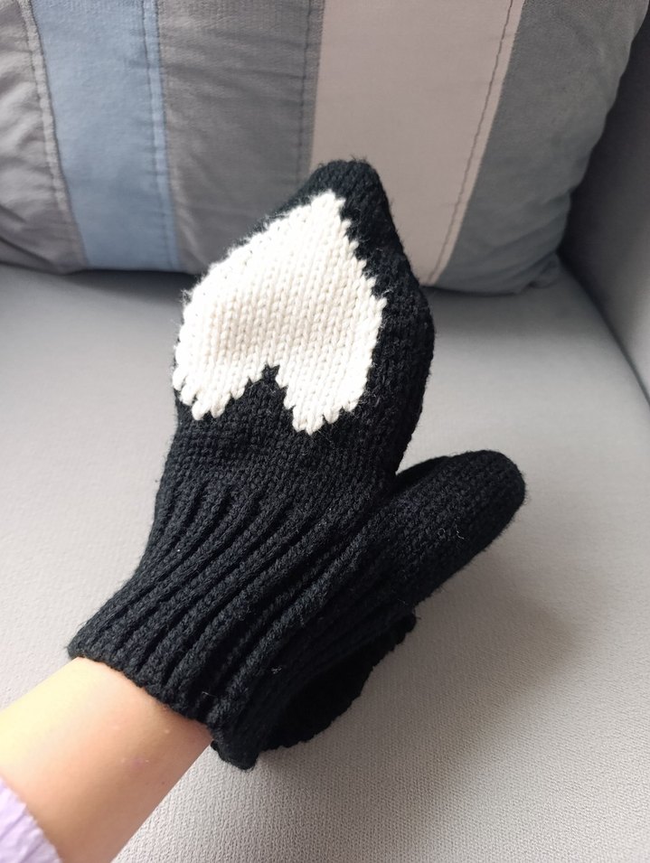 Beyaz Kalp Detaylı Sevgili/Eş eldiveni - Görsel 5