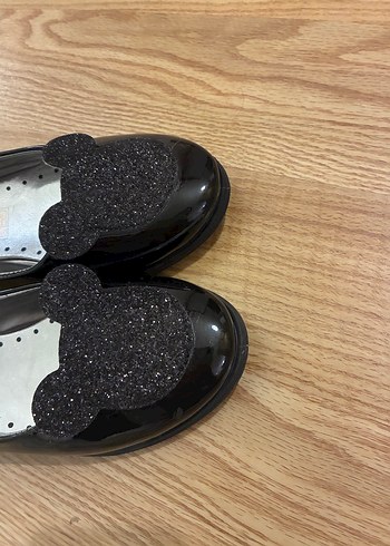 Kız Çocuk Siyah Rugan Babet Ayakkabı - Görsel 4