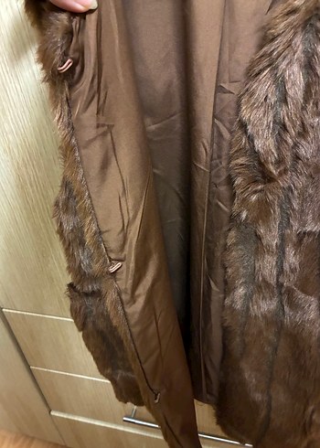 Zara Kahverengi Kürklü  Yelek - Görsel 3