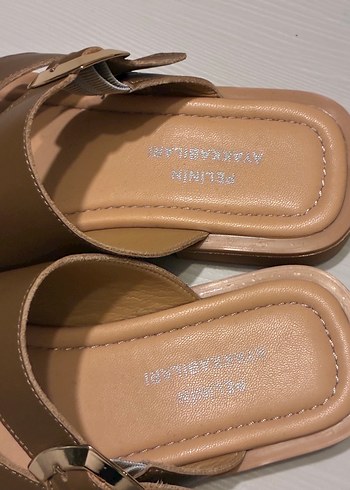 Kahverengi Tokalı Kadın Deri Terlik - Görsel 6