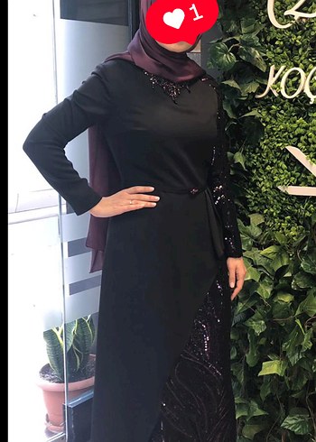 Mor Drapeli Midi Gotik Nişan Elbisesi - Görsel 2