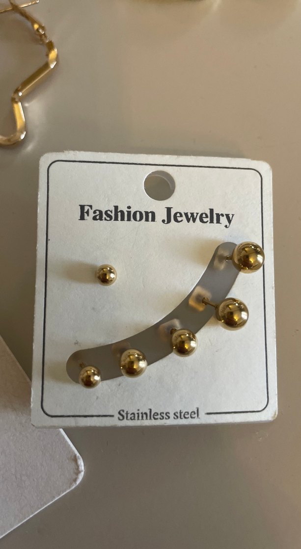 Altın Renkli Mini Bohem Küpe Seti - Görsel 5