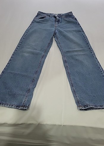 Defacto Acik Mavi Genis Paca Denim Jean
