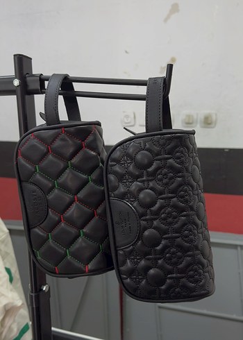 Beden siyah Renk Siyah Baskılı Fermuarlı Erkek Bel Çantası
