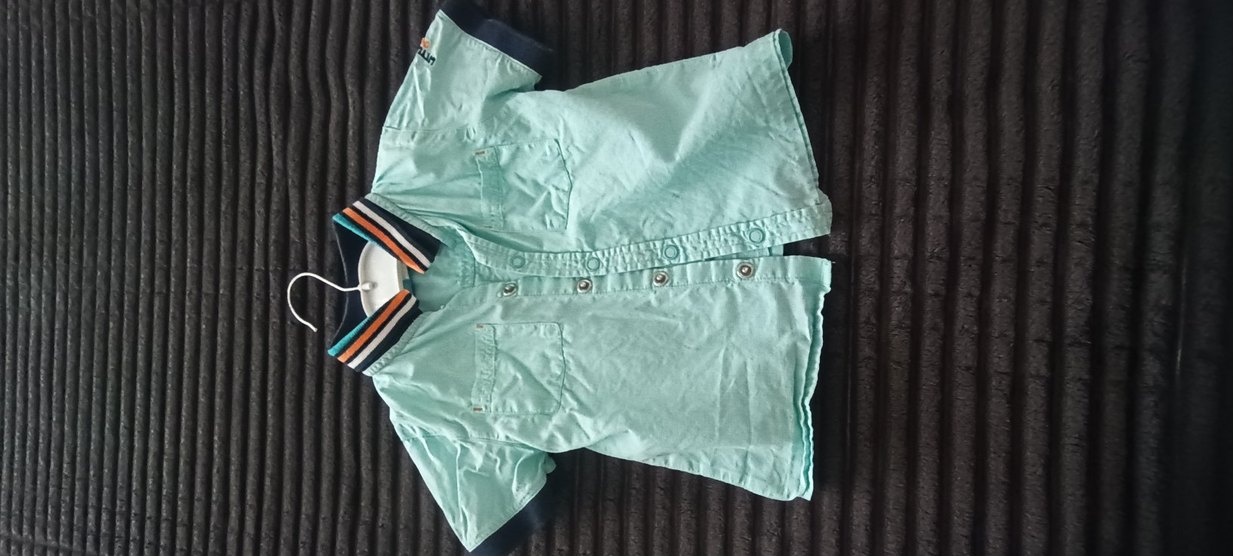 Çıtçıtlı Turkuaz Kısa Kollu Erkek Gömlek - Görsel 3