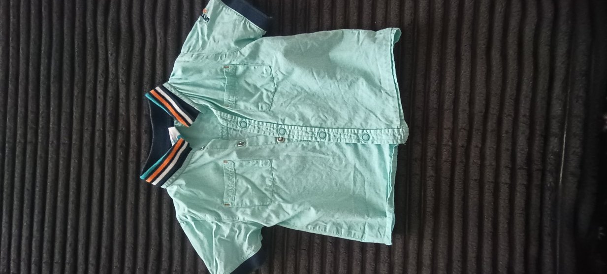 Çıtçıtlı Turkuaz Kısa Kollu Erkek Gömlek - Görsel 2